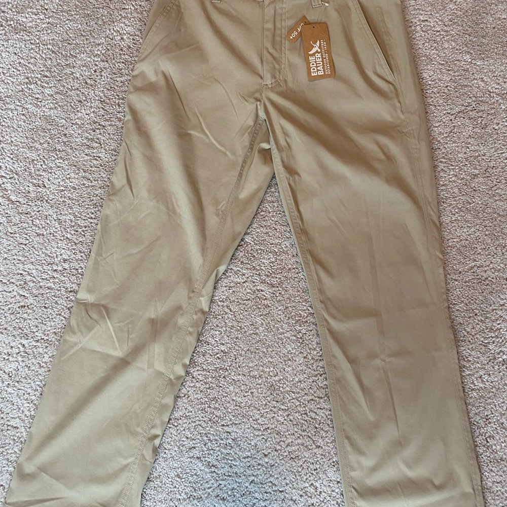 Eddie Bauer Tan Chinos Classic Cotton Blend Medium